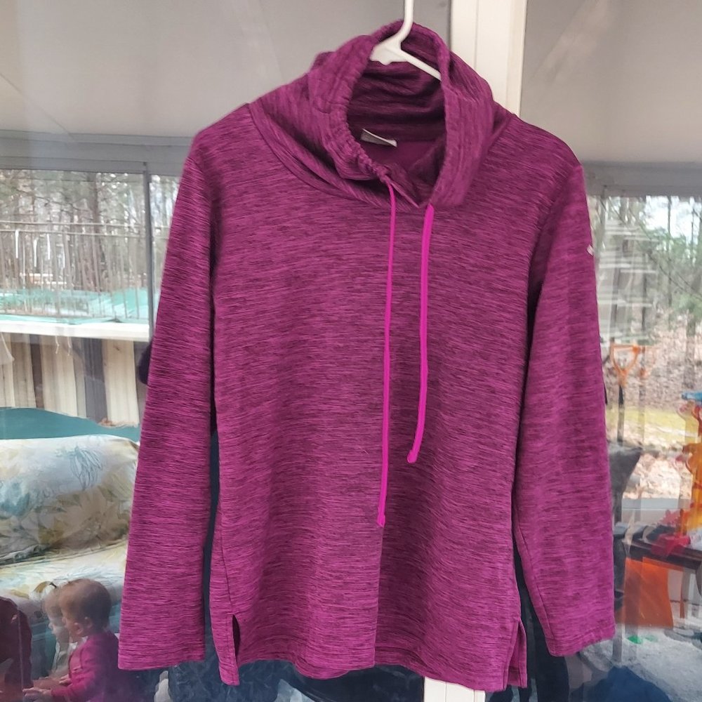 Size Medium purple columbia pullover cowl neck sweatshirt